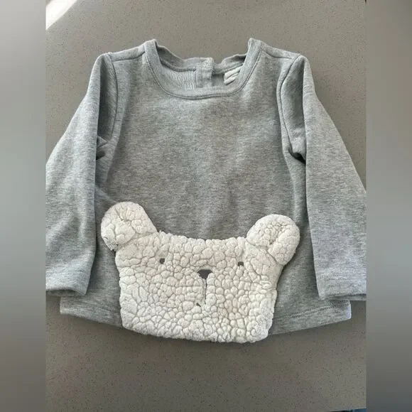 Baby Gap Grey Matching ‘Bear’ sweat set size 12-18 months - Picture 2 of 6